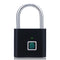 Black Silver USB Rechargeable Fingerprint Padlock - High-Identification Zinc Alloy Smart Lock for Enhanced Security